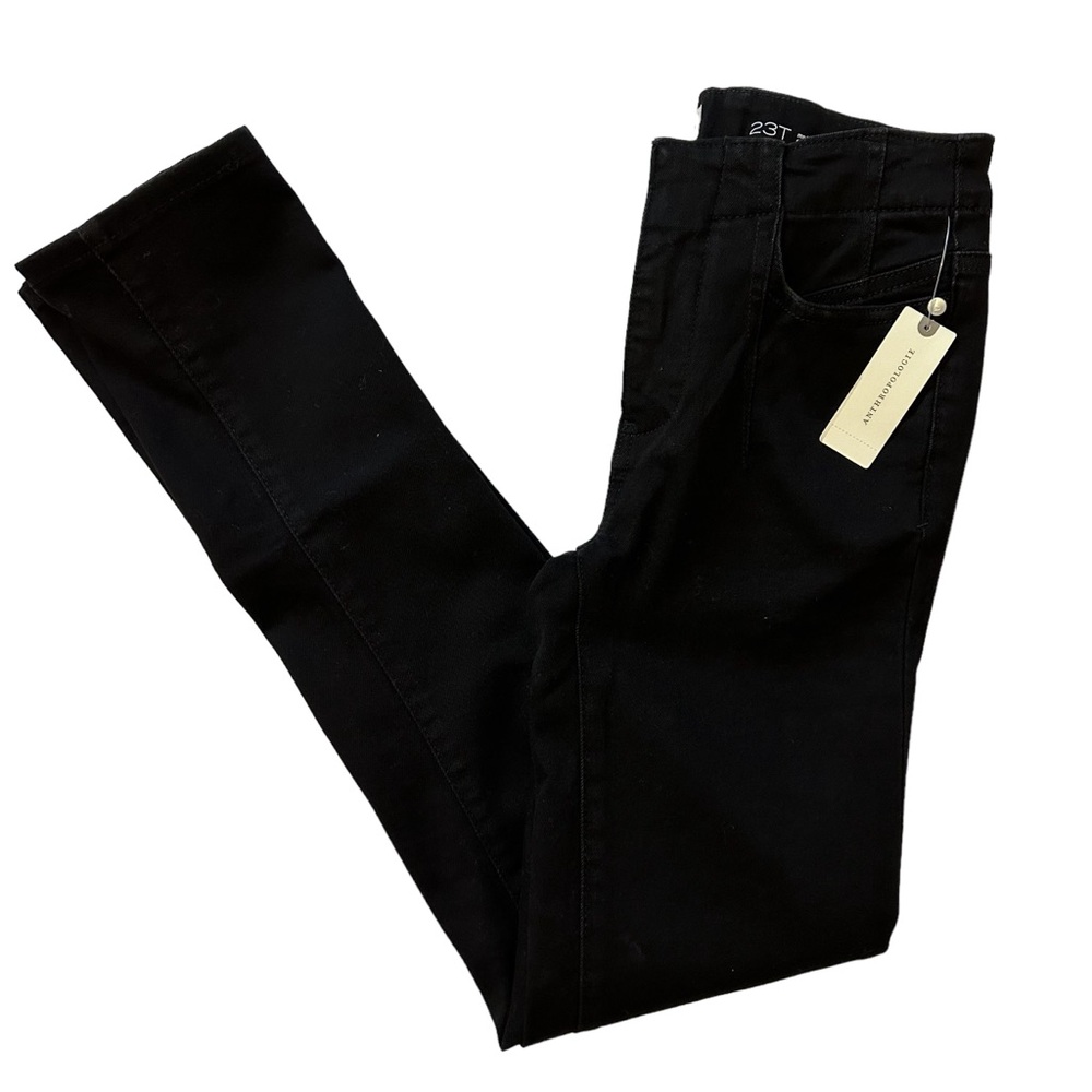 NWT Mid-Rise Skinny Jeans size 23T by Pilcro in black by Anthropologie.